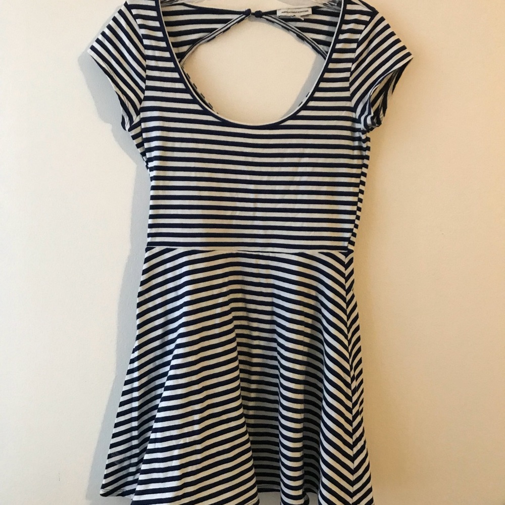 AEO Striped fit and flare dress